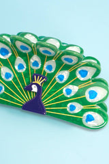 Peacock Motif Hair Claw Clip