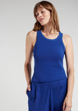 CATHIE TANK + CARLYN PANT IN BLUE TEA