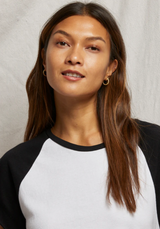 BRITT - ATHLETIC COLOR BLOCK TEE W/H.GREY