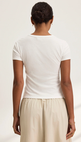WHITNEY TEE IN WHITE