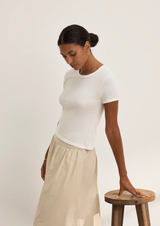 WHITNEY TEE IN WHITE