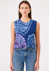 SLVLS CROP TEE MULTI TIE DYE