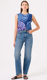 SLVLS CROP TEE MULTI TIE DYE