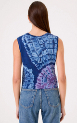 SLVLS CROP TEE MULTI TIE DYE