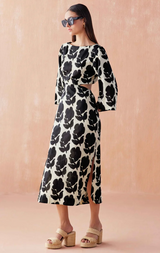 PEYTON MIDI DRESS IN EMMA MUSSEL