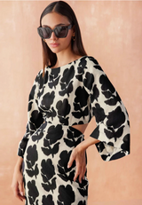 PEYTON MIDI DRESS IN EMMA MUSSEL