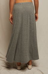 LIZA SLUB JERSEY SKIRT IN H. GREY