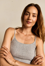 SHARON POINTELLE TANK H. GREY