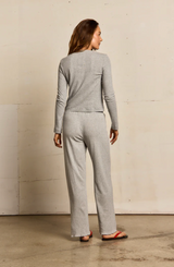 LILA POINTELLE LS CARDIGAN H. GREY