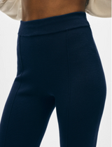 SUPERFINE ORGANIC COTTON KICK FLARE PANT IN NAVY