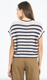 VIVIAN VEST IN CANVAS COMBO