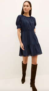 SALLIE DRESS IN NAVAL