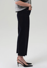 LYRA WIDE LEG CROP IN CORDUROY NAVY