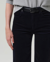 LYRA WIDE LEG CROP IN CORDUROY NAVY