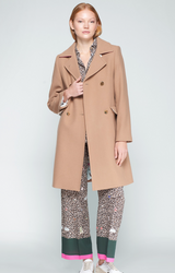 KATE CAMEL WOOL DOUBLE-BREASTED COAT