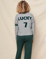 LUCKY 7 V-NECK INTARSIA SWEATER