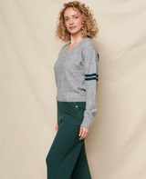 LUCKY 7 V-NECK INTARSIA SWEATER