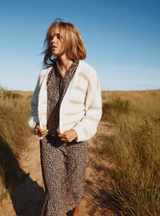 Arlowe Cardigan IN ANTIQUE WHITE STRIPE