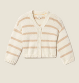 Arlowe Cardigan IN ANTIQUE WHITE STRIPE