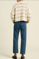 Arlowe Cardigan IN ANTIQUE WHITE STRIPE