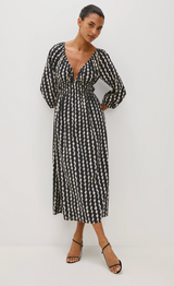 PAIO DRESS IN PRINTED NOIR