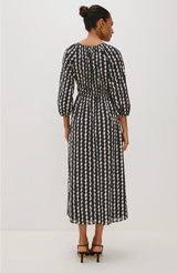 PAIO DRESS IN PRINTED NOIR