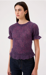 S/s Alp/pointelle in violet