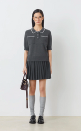 POLKA SWEATER IN CARBONE