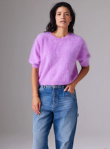 BRUSHED BELLI TEE IN MISTY PURPLE
