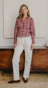 CORNELIA TOP IN RED LIBERTY