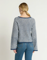 WILLOW PULLOVER SWEATER IN GREENWICH NAVY STRIPE