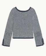 WILLOW PULLOVER SWEATER IN GREENWICH NAVY STRIPE