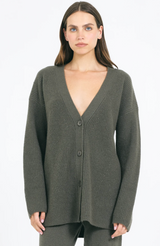 THE PACIFIC CASHMERE CARDIGAN IN FIR