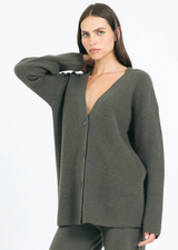 THE PACIFIC CASHMERE CARDIGAN IN FIR
