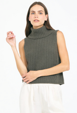 POLLY CASHMERE VEST IN FIR