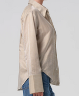 CAMILIA SHIRT IN BRONZE STRIPE