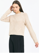 AGNES CREWNECK IN SAND COMBO
