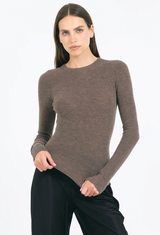 BRISTOL MERINO CREWNECK IN HUSK