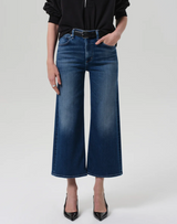 LYRA WIDE LEG CROP IN AUGUSTA (CLEAN HEM)