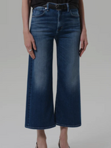 LYRA WIDE LEG CROP IN AUGUSTA (CLEAN HEM)