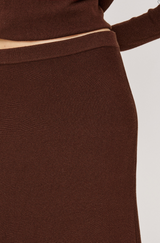 ODITA KNIT SKIRT IN BORDEAUX
