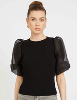 ALINA TOP IN BLACK