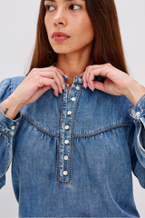 SUNNA TOP IN BLUE STONE