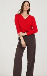 BLAKELY CASHMERE VNECK IN LINGON