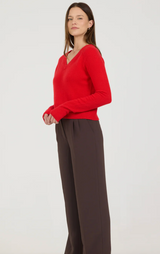 BLAKELY CASHMERE VNECK IN LINGON