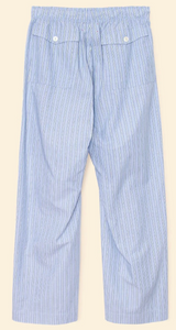 BRINNA PANT IN CHAMBRAY TEAL STRIPE