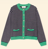 LILLIAN CARDIGAN IN NAVY STRIPE