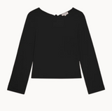 TAVIN TIE BACK TOP IN BLACK