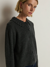 ADDIE CARDIGAN IN H. CHARCOAL
