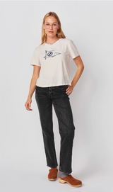 S/S BOXY CREW TEE - FRENCH ACADEMY